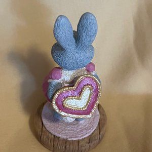 Bunny Hiding Valentine Figurine Tender Touches  by Hallmark.